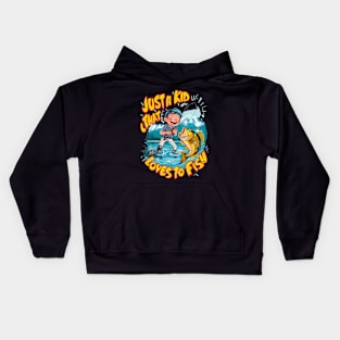 A Kids Fishing Passion Kids Hoodie